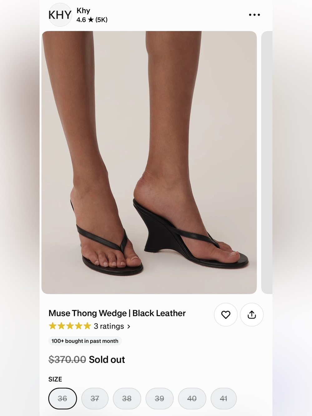 KHY x GIA BORGHINI MUSE THONG WEDGE